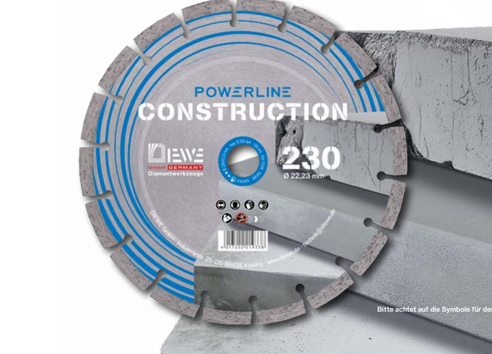Disc diamantat Diewe Construction, 230 mm