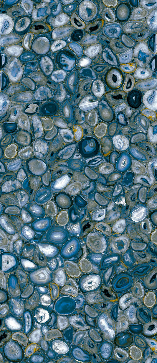 Gresie porțelanată aspect marmură Agatina Blue 120x280 cm
