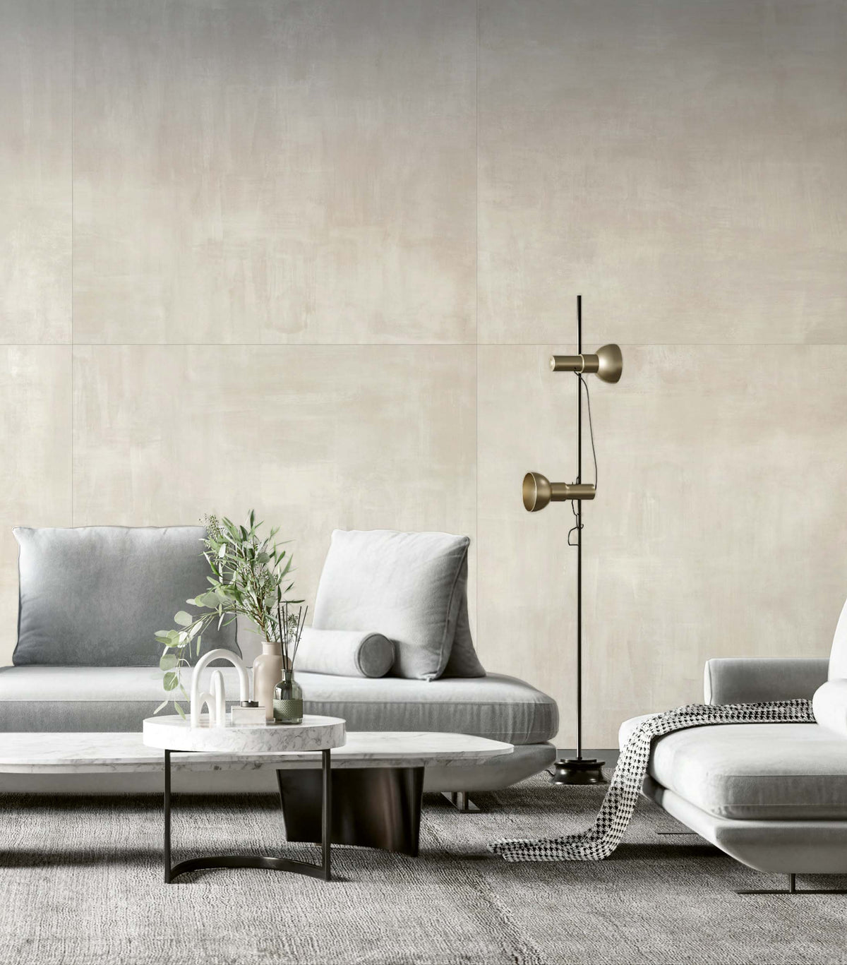 Gresie porțelanată aspect beton Concept Pearl