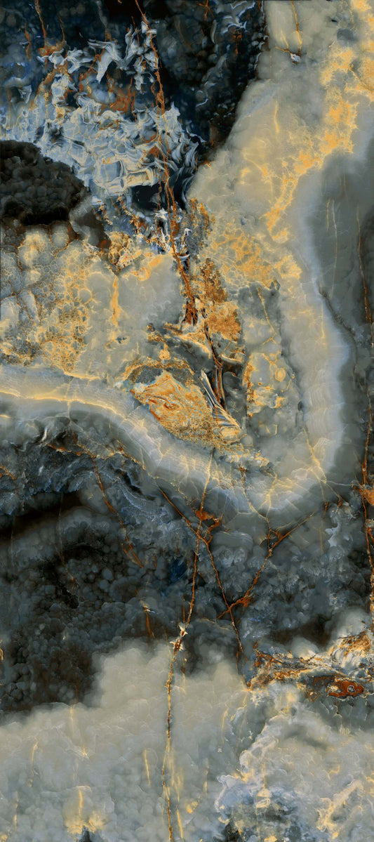 Gresie porțelanată aspect marmură Eternal Blue 120x280 cm