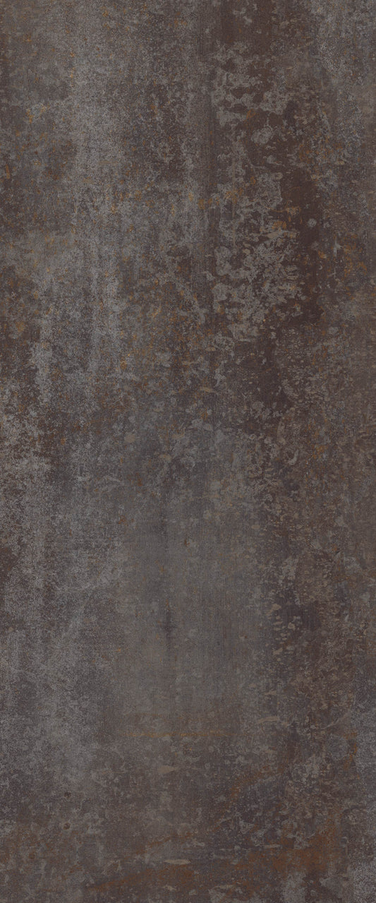 Gresie porțelanată aspect metal Flatiron Black 120x280 cm