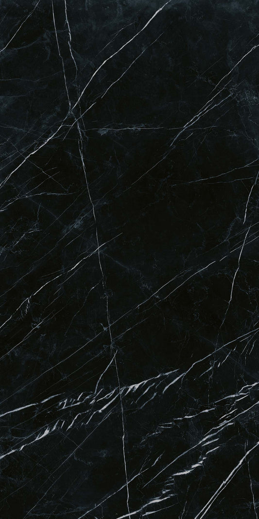 Gresie porțelanată aspect marmură Imperial Marquiña Black 60x120 cm