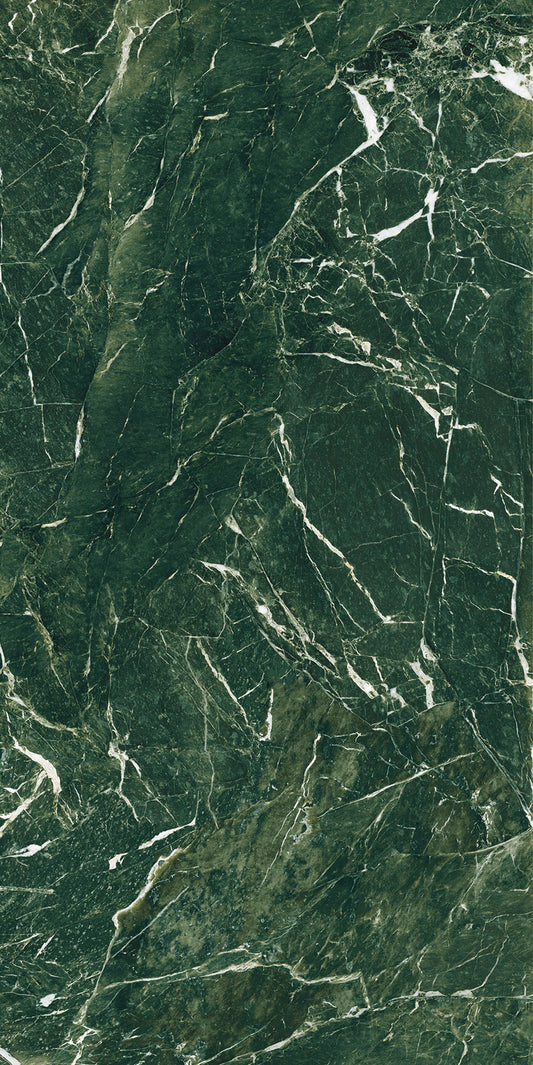 Gresie porțelanată aspect marmură Imperial Verde Alpi 60x120 cm