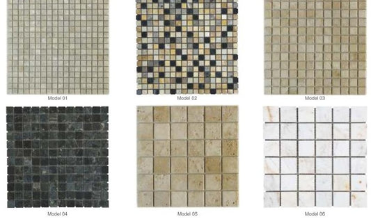 Natural stone mosaic models 01 to 06